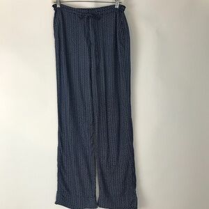 High Waist Wide Leg 100% viscose Navy pants  size4